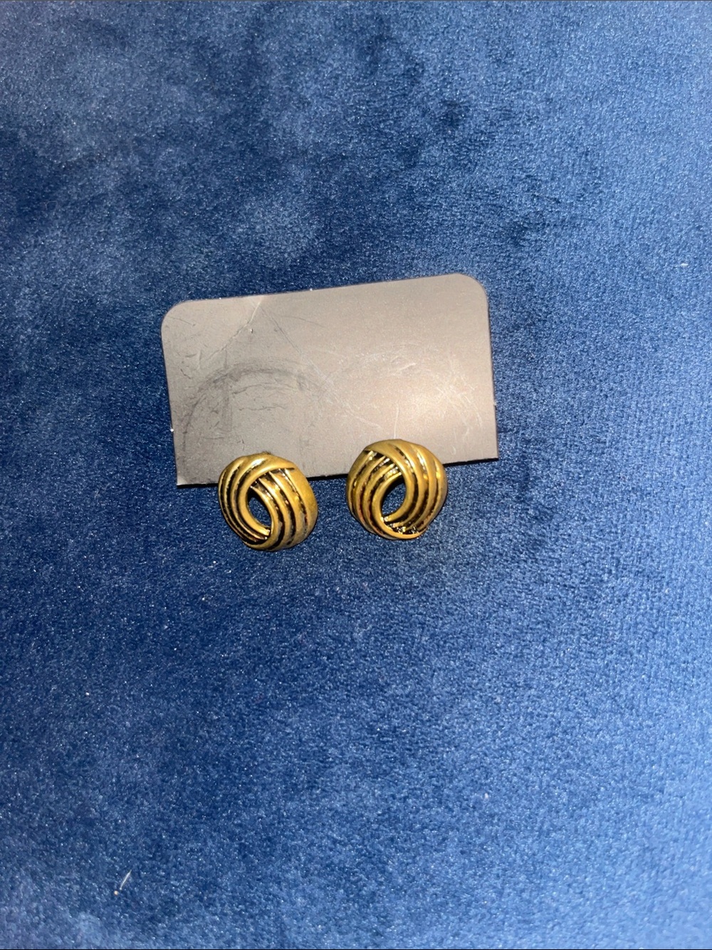 Brass Knot Clip-On Earrings